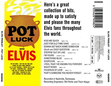 Pot Luck With Elvis - Germany 1990 - BMG ND 89098