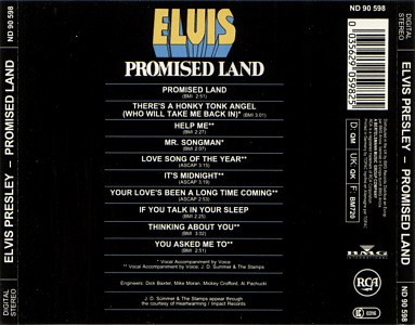 Promised Land - Germany 1991 - BMG ND 90598 - Elvis Presley CD