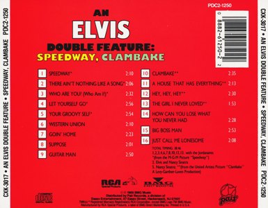 An Elvis Double Feature: Speedway, Clambake - USA 1989 - BMG PDC2-1250 CXK-3017