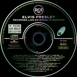 Elvis Recorded Live On Stage In Memphis - The Original Elvis Presley Collection Vol. 46 - EU 1999 - BMG BMG 74321 90647 2