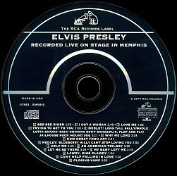 Elvis Recorded Live On Stage In Memphis - USA 1994 - BMG 07863-50606-2