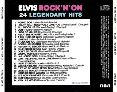 Rockin' On - Australia 1988 - BMG SPCD 1006 - Elvis Presley CD