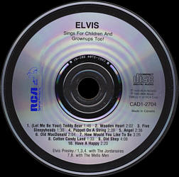 Elvis Sings For Children And Grownups Too! - Canada 1990 - BMG CAD1-2704 - Elvis Presley CD