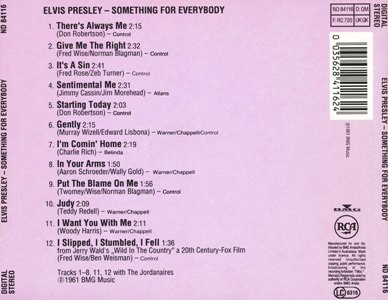 Something For Everybody - Australia 1992 - BMG ND 84116 - Elvis Presley CD