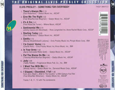 Something For Everybody - The Original Elvis Presley Collection - BMG EU 1999 - BMG 74321 90615 2 - Elvis Presley CD