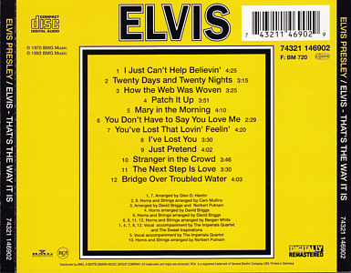  That's The Way It Is - Germany 1995 - BMG 74321 14690 2 - Elvis Presley CD