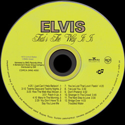  That's The Way It Is - South Africa 1994 - BMG CDRCA (WM) 4050 - Elvis Presley CD
