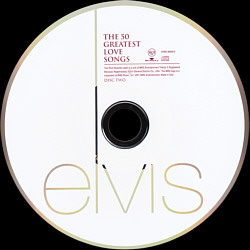 The 50 Greatest Love Songs - BMG 07863 68026 2 - USA  2008 - Elvis Presley CD