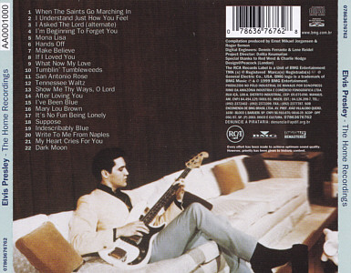 The Home Recordings - Brazil 2003 - BMG 07863 67676 2 - Elvis Presley CD