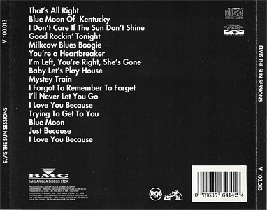 The Sun Sessions - Brazil 1993 - BMG V 100.0013 - Elvis Presley CD