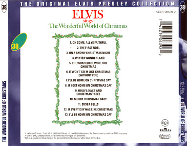 Elvis Sings The Wonderful World Of Christmas   -  The Original Elvis Presley Collection Vol. 38 - EU 1999 - BMG 74321 90639 2 - Elvis Presley CD