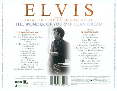 The Wonder Of You & If I Can Dream - Elvis Presley with the Royal Philharmonic Orchestra - EU 2020 - Sony Legacy 888985378202 - Elvis Presley CD