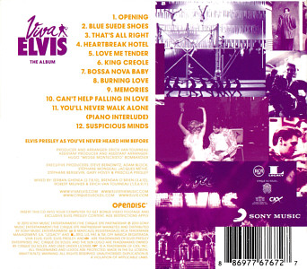 Viva Elvis - The Album (1 CD version w 4 pictures) - UK 2010 - Sony Music 88697767672 / 88697817132