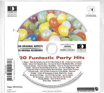 20 Funtastic Party Hits - Happy Birthday 18th  - UK 2007 - Sony BMG / CD Card Company CD594S - Elvis Presley Various Artist CD