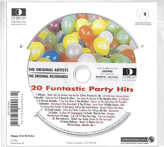 20 Funtastic Party Hits - Happy Birthday 21st  - UK 2007 - Sony BMG / CD Card Company CD594S - Elvis Presley Various Artist CD