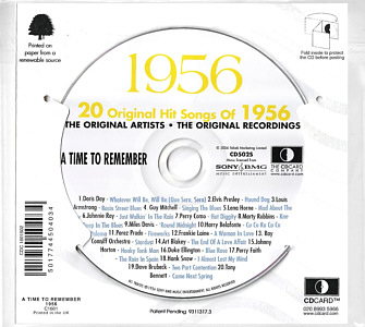 A Time To Remember - The Classic Years 1956 - UK 2006 - Sony / BMG Music Entertainment / CD Card Company CD502S - Elvis Presley Various Artist CD