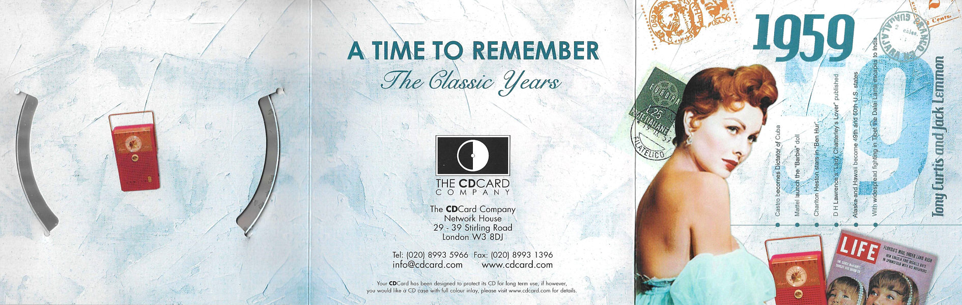 A Time To Remember - The Classic Years 1959 - UK 2006 - Sony / BMG Music Entertainment / CD Card Company CD545S - Elvis Presley Various Artist CD