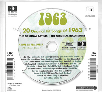 A Time To Remember - The Classic Years 1961 - UK 2006 - Sony / BMG Music Entertainment / CD Card Company CD506S - Elvis Presley Various Artist CD
