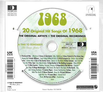 A Time To Remember - The Classic Years 1968 - UK 2006 - Sony / BMG Music Entertainment / CD Card Company CD511S - Elvis Presley Various Artist CD