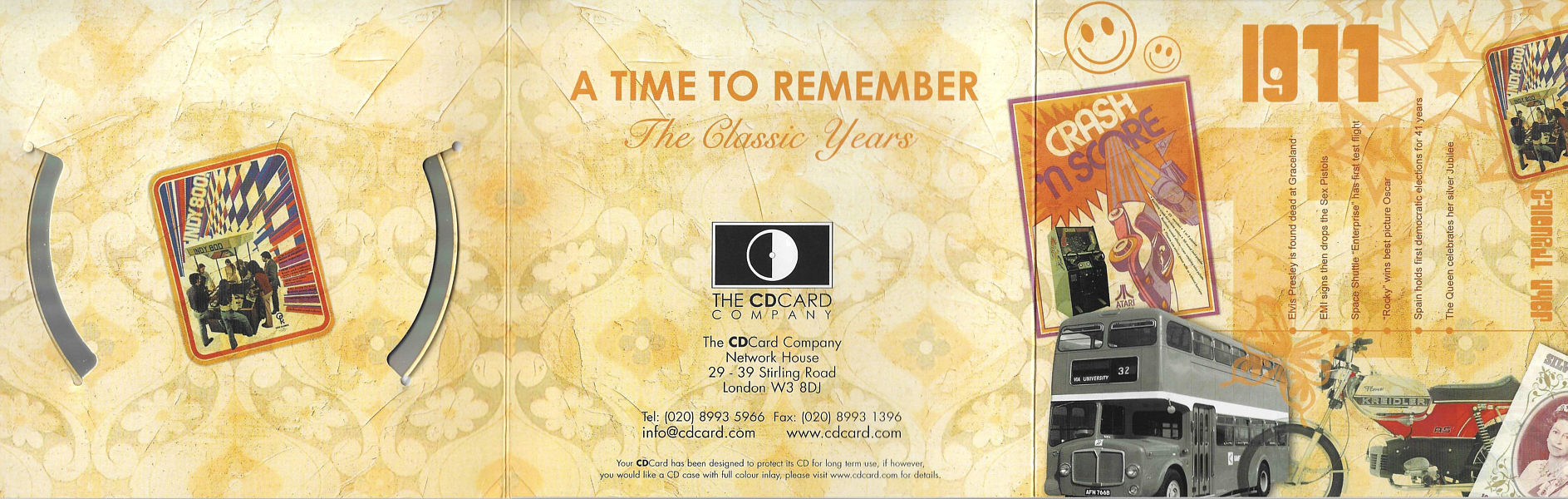 A Time To Remember - The Classic Years 1977 - UK 2006 - Sony / BMG Music Entertainment / CD Card Company CD520S - Elvis Presley Various Artist CD