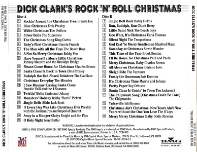 Dick Clark's Rock 'N' Roll Christmas - BMG / Time Life USA 1998  - R129-02 / TCD-805 - Various Artists CD