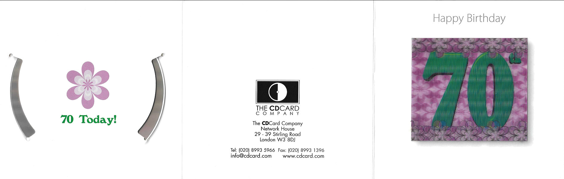 Happy Birthday 70th - 20 Fabulous Hits Of The 50's- UK 2007 - Sony BMG  / CD Card Company CD563S - Elvis Presley Various Artist CD