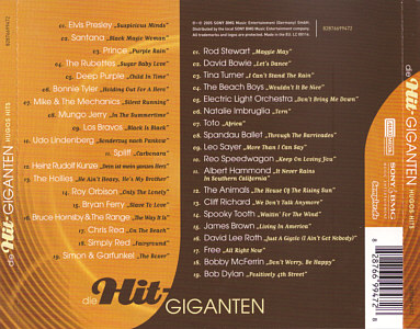 Die Hit-Giganten - Hugos Hits - Germany 2005 - Sony-BMG