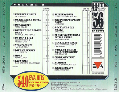 Hit History '56 - 1990 - BMG/EVA PD74772 - Netherlands - Elvis Presley CD