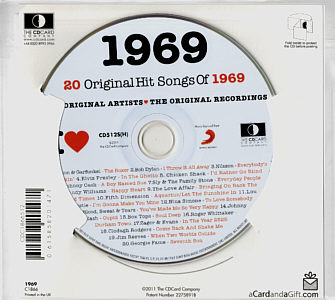I Love - 20 Original Hit Songs Of 1969 - UK 2011 - Sony Music  / CD Card Company CD512S(H) - Elvis Presley Various Artist CD