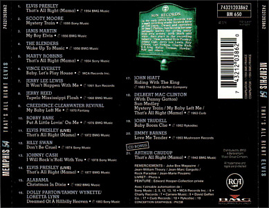 Memphis 54 - 1994 - BMG 74321203862 - Elvis Presley Various Artist CD
