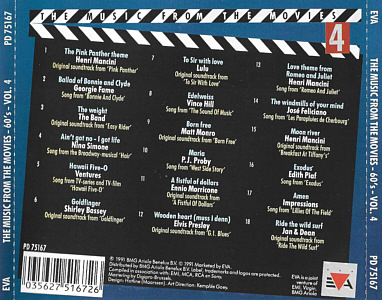 The Music From The Movies - Vol. 4 - Netherlands 1991 - EVA Records PD 75167 - Elvis Presley Various Artist CD