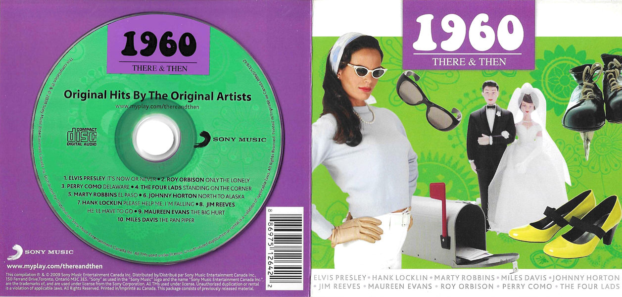 There & Then 1960 - Original Hits By The Original Artists  -  Canada 2009 - Sony Music 88697512642 - Elvis Presley Various Artist CD