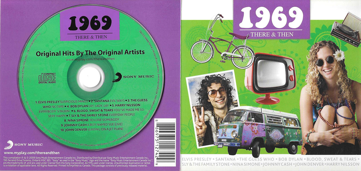 There & Then 1969 - Original Hits By The Original Artists  -  Canada 2009 - Sony Music 88697512742 - Elvis Presley Various Artist CD