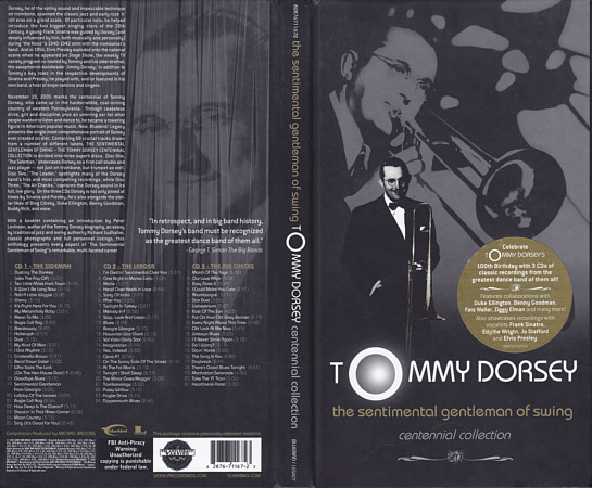 Tommy Dorsey – The Sentimental Gentleman Of Swing- USA 2005 - Sony-BMG 82876711672 - Elvis Presley CD