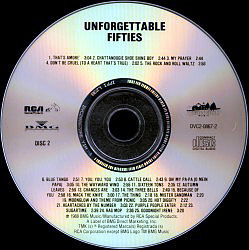 Disc 2 - Unforgettable Fifties - USA 1998 - BMG Direct 1072/4-2